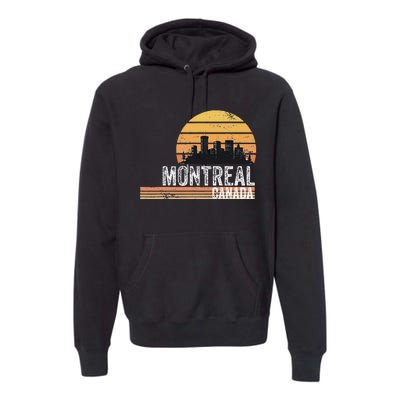 Montreal Canada Souvenir Vacation Travel Reminder Premium Hoodie