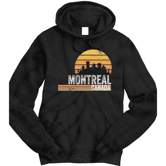 Montreal Canada Souvenir Vacation Travel Reminder Tie Dye Hoodie