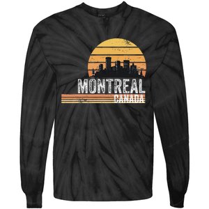 Montreal Canada Souvenir Vacation Travel Reminder Tie-Dye Long Sleeve Shirt