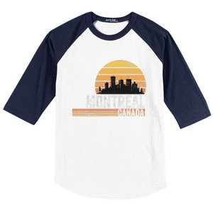 Montreal Canada Souvenir Vacation Travel Reminder Baseball Sleeve Shirt