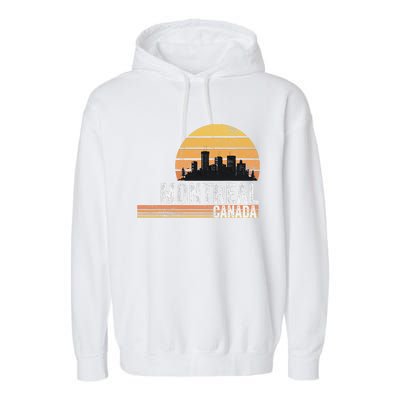 Montreal Canada Souvenir Vacation Travel Reminder Garment-Dyed Fleece Hoodie