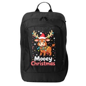 Mooey Christmas Santa Farmer Merry Highland Cow Christmas Gift City Backpack