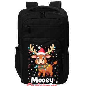 Mooey Christmas Santa Farmer Merry Highland Cow Christmas Gift Impact Tech Backpack