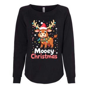 Mooey Christmas Santa Farmer Merry Highland Cow Christmas Gift Womens California Wash Sweatshirt