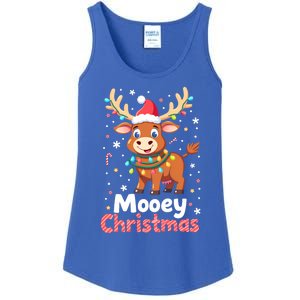 Mooey Christmas Santa Farmer Merry Highland Cow Christmas Gift Ladies Essential Tank