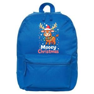 Mooey Christmas Santa Farmer Merry Highland Cow Christmas Gift 16 in Basic Backpack