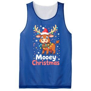 Mooey Christmas Santa Farmer Merry Highland Cow Christmas Gift Mesh Reversible Basketball Jersey Tank