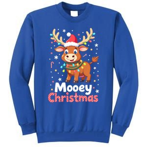 Mooey Christmas Santa Farmer Merry Highland Cow Christmas Gift Tall Sweatshirt