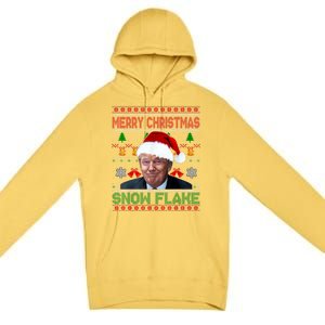 Merry Christmas Snowflake Santa Trump Xmas Ugly Sweater Premium Pullover Hoodie