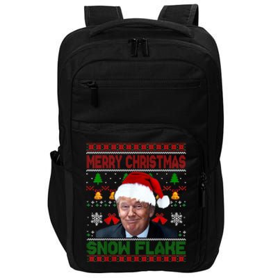 Merry Christmas Snowflake Santa Trump Xmas Ugly Sweater Impact Tech Backpack