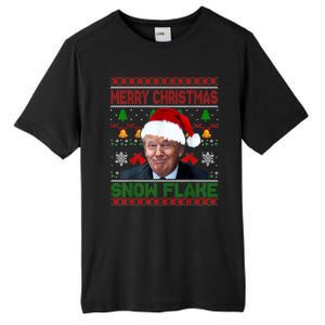 Merry Christmas Snowflake Santa Trump Xmas Ugly Sweater Tall Fusion ChromaSoft Performance T-Shirt