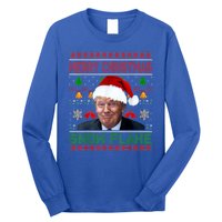 Merry Christmas Snowflake Santa Trump Xmas Ugly Sweater Long Sleeve Shirt