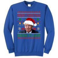 Merry Christmas Snowflake Santa Trump Xmas Ugly Sweater Sweatshirt