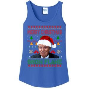 Merry Christmas Snowflake Santa Trump Xmas Ugly Sweater Ladies Essential Tank