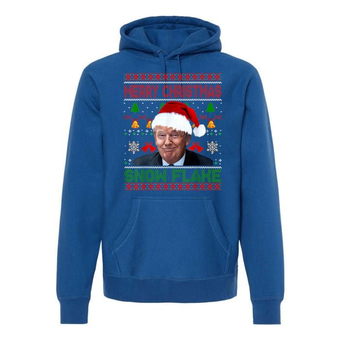 Merry Christmas Snowflake Santa Trump Xmas Ugly Sweater Premium Hoodie