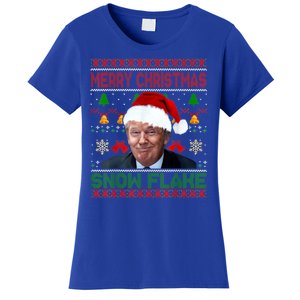 Merry Christmas Snowflake Santa Trump Xmas Ugly Sweater Women's T-Shirt