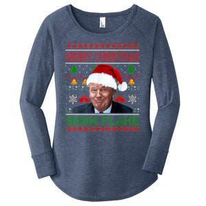 Merry Christmas Snowflake Santa Trump Xmas Ugly Sweater Women's Perfect Tri Tunic Long Sleeve Shirt