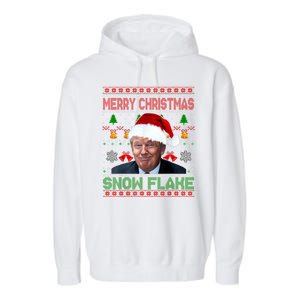 Merry Christmas Snowflake Santa Trump Xmas Ugly Sweater Garment-Dyed Fleece Hoodie