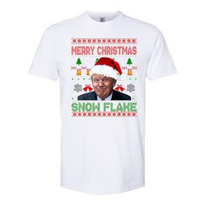 Merry Christmas Snowflake Santa Trump Xmas Ugly Sweater Softstyle CVC T-Shirt