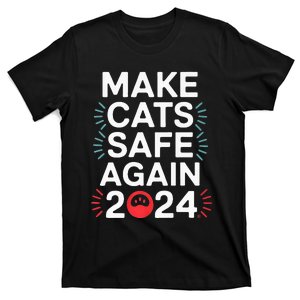 Make Cats Safe Again Funny 2024 Presidential Election Premium T-Shirt