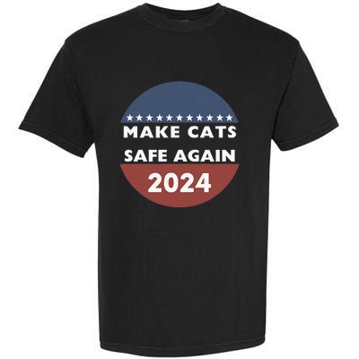 Make Cats Safe Again Harris Trump President Funny Politics Garment-Dyed Heavyweight T-Shirt