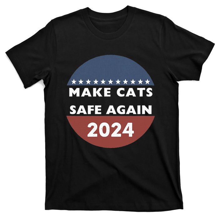 Make Cats Safe Again Harris Trump President Funny Politics T-Shirt