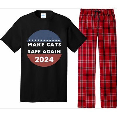 Make Cats Safe Again Harris Trump President Funny Politics Pajama Set