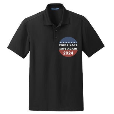 Make Cats Safe Again Harris Trump President Funny Politics Dry Zone Grid Polo