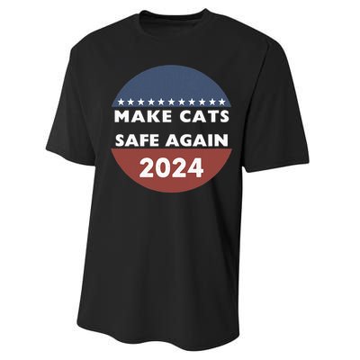 Make Cats Safe Again Harris Trump President Funny Politics Performance Sprint T-Shirt