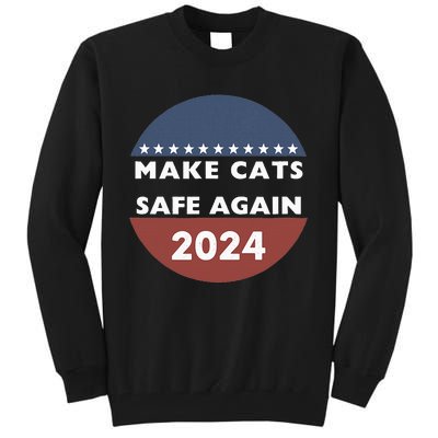 Make Cats Safe Again Harris Trump President Funny Politics Tall Sweatshirt