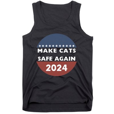 Make Cats Safe Again Harris Trump President Funny Politics Tank Top