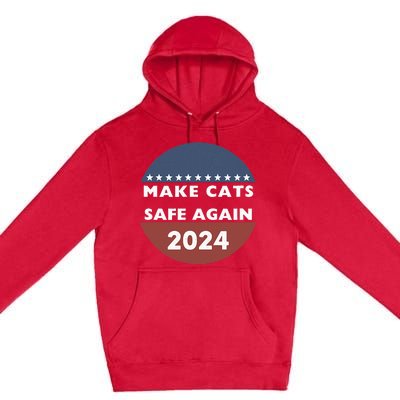 Make Cats Safe Again Harris Trump President Funny Politics Premium Pullover Hoodie