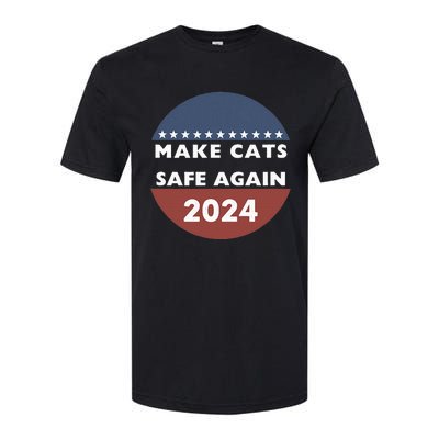 Make Cats Safe Again Harris Trump President Funny Politics Softstyle CVC T-Shirt