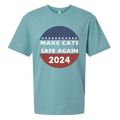 Make Cats Safe Again Harris Trump President Funny Politics Sueded Cloud Jersey T-Shirt