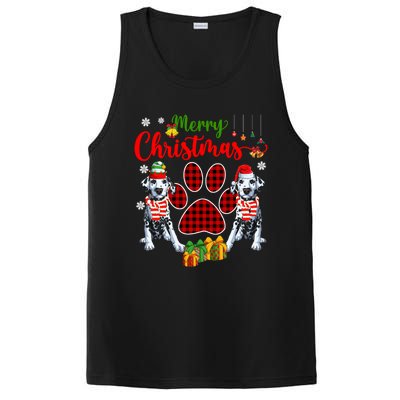 Merry Christmas Santa Elf Dalmatians Dog Paw Lover Owner Gift PosiCharge Competitor Tank