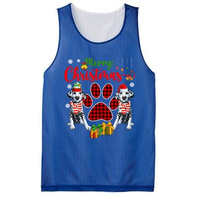 Merry Christmas Santa Elf Dalmatians Dog Paw Lover Owner Gift Mesh Reversible Basketball Jersey Tank