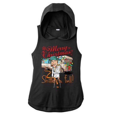 Merry Christmas Shitter's Full Ladies PosiCharge Tri-Blend Wicking Draft Hoodie Tank