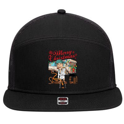 Merry Christmas Shitter's Full 7 Panel Mesh Trucker Snapback Hat