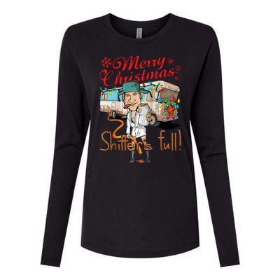 Merry Christmas Shitter's Full Womens Cotton Relaxed Long Sleeve T-Shirt