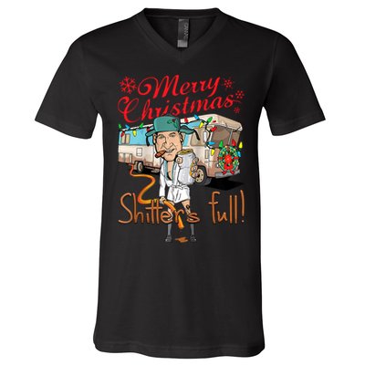 Merry Christmas Shitter's Full V-Neck T-Shirt