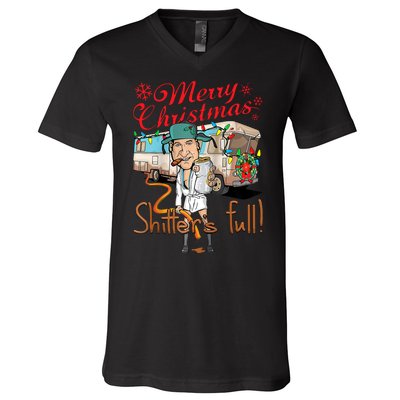 Merry Christmas Shitter's Full V-Neck T-Shirt