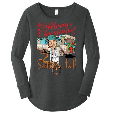 Merry Christmas Shitter's Full Women's Perfect Tri Tunic Long Sleeve Shirt