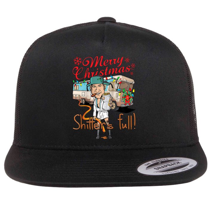 Merry Christmas Shitter's Full Flat Bill Trucker Hat