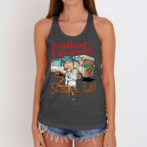 Merry Christmas Shitter's Full Women's Knotted Racerback Tank