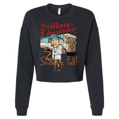 Merry Christmas Shitter's Full Cropped Pullover Crew