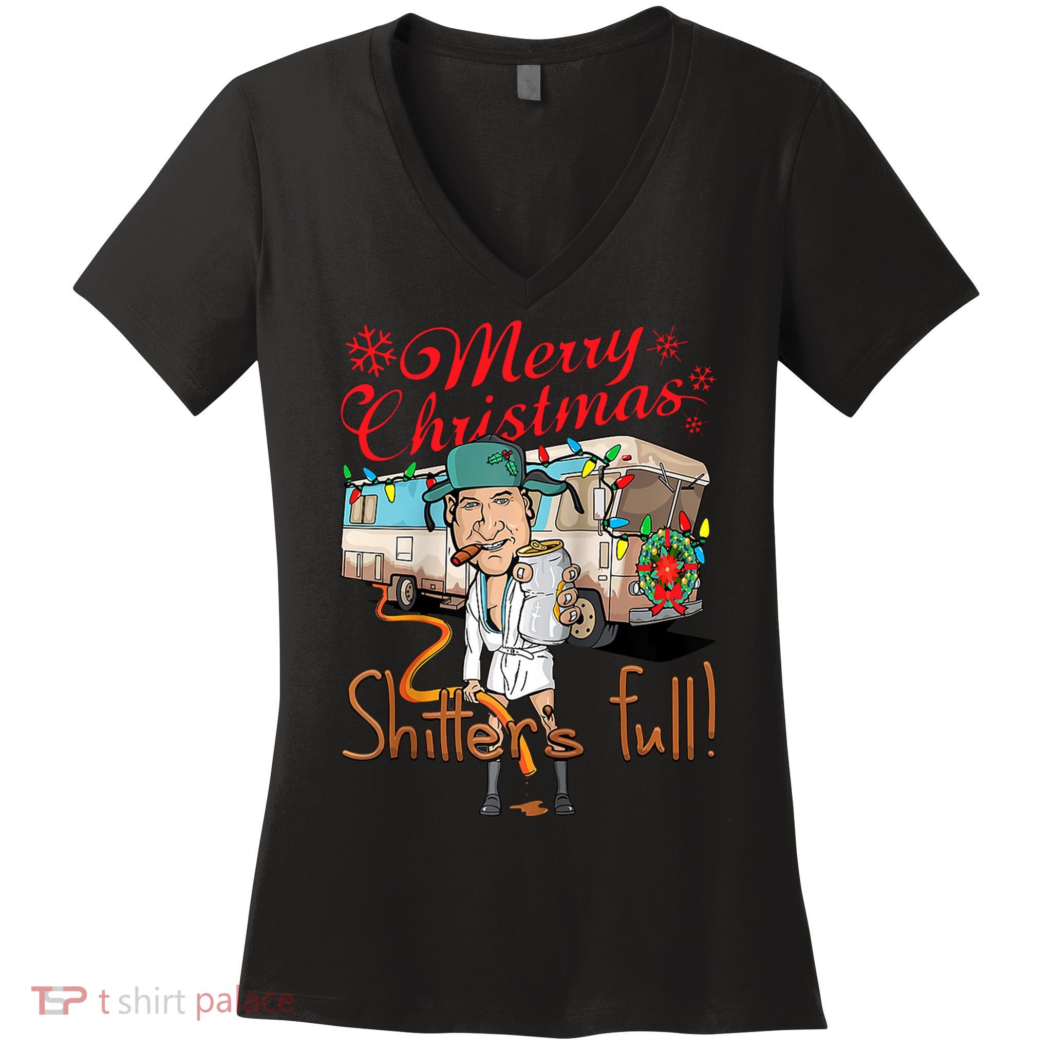 Merry Christmas Shitter's Full Women's V-Neck T-Shirt