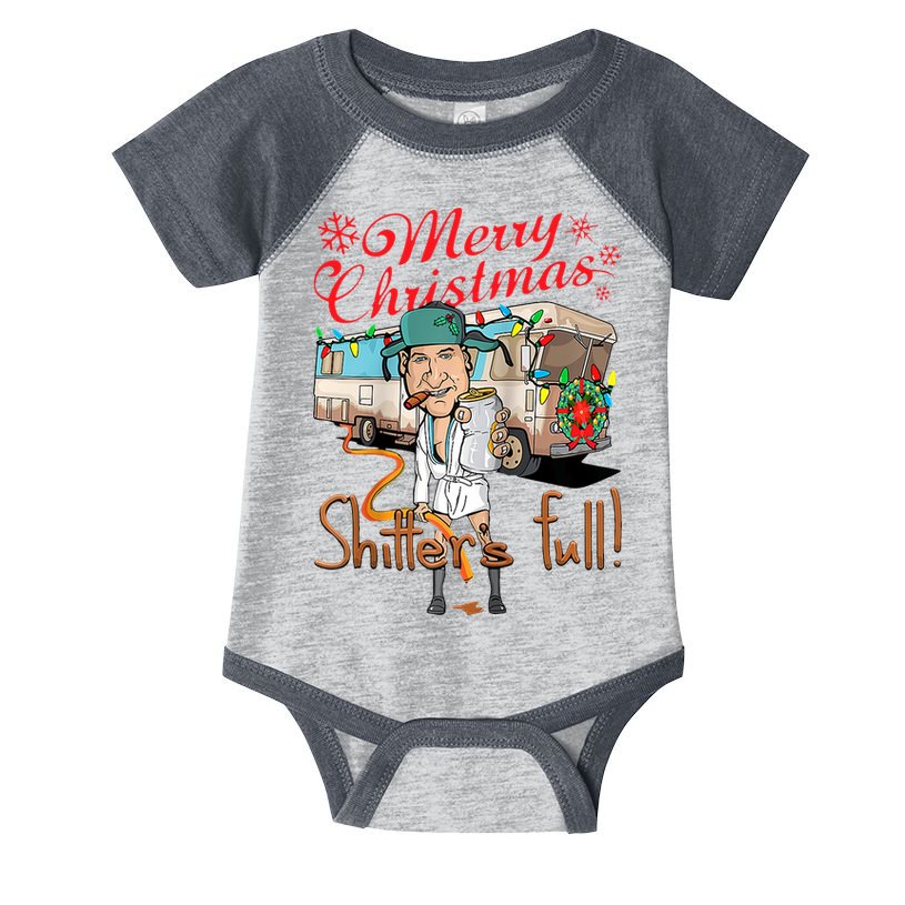 Merry Christmas Shitter's Full Infant Baby Jersey Bodysuit