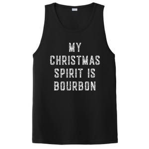 My Christmas Spirit Is Bourbon Funny Drinking Gift PosiCharge Competitor Tank