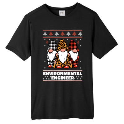 Merry Christmas Santa Gnome Environtal Engineer Xmas Funny Gift Tall Fusion ChromaSoft Performance T-Shirt