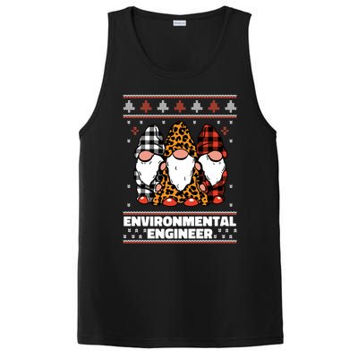 Merry Christmas Santa Gnome Environtal Engineer Xmas Funny Gift PosiCharge Competitor Tank